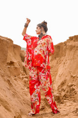 Rosy Red Rayon Coord Set