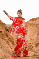 Rosy Red Rayon Coord Set