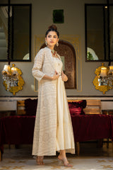 A EMBROIDERED HEAVY SHRUG DRESS