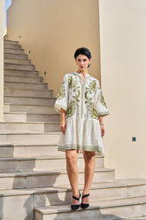 WOMEN'S OFF-WHITE AMAZING EMBROIDERY SHORT DRESS (21)