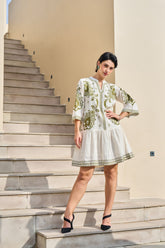 WOMEN'S OFF-WHITE AMAZING EMBROIDERY SHORT DRESS (21)