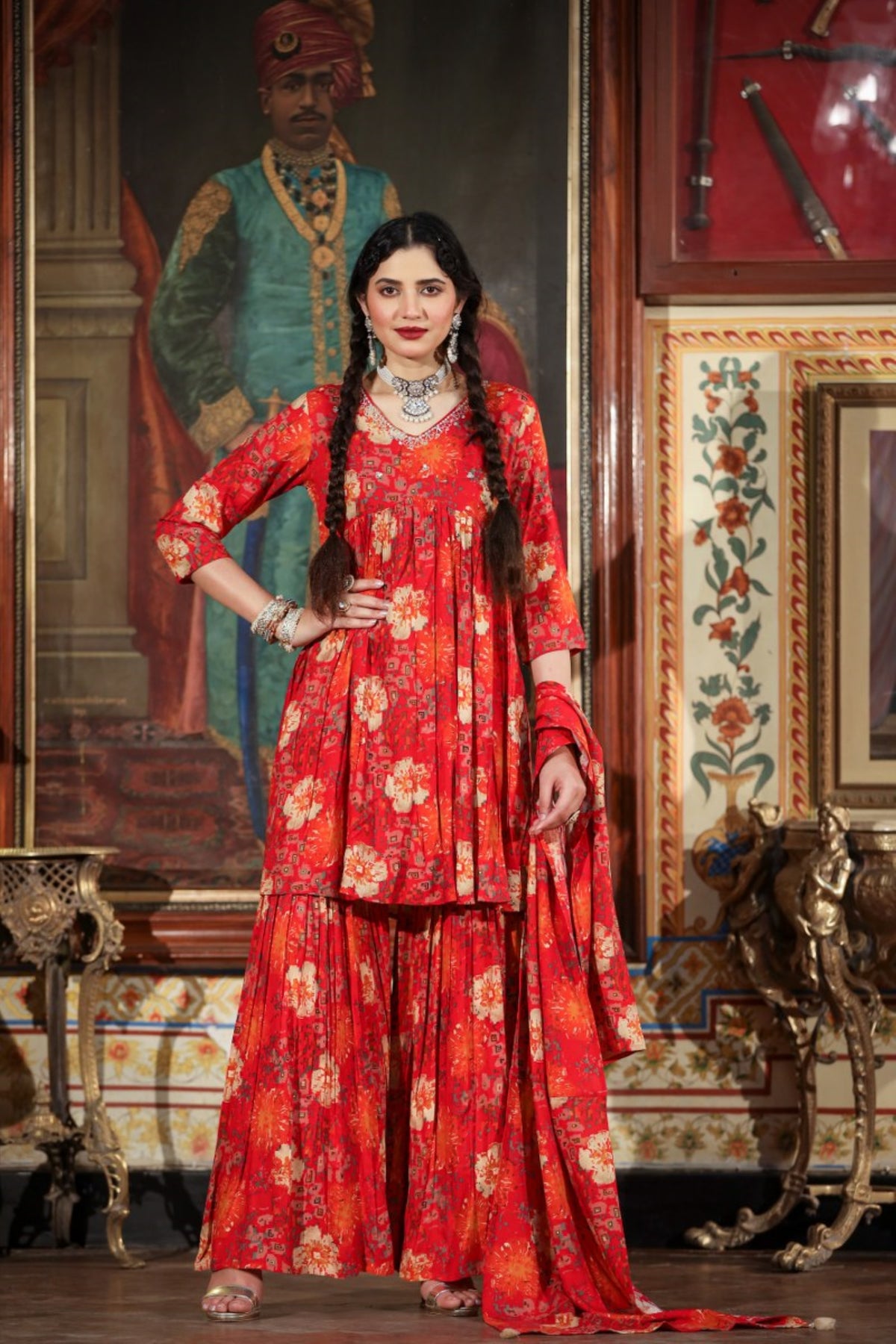 Classy Rayon Printed Sharara Set