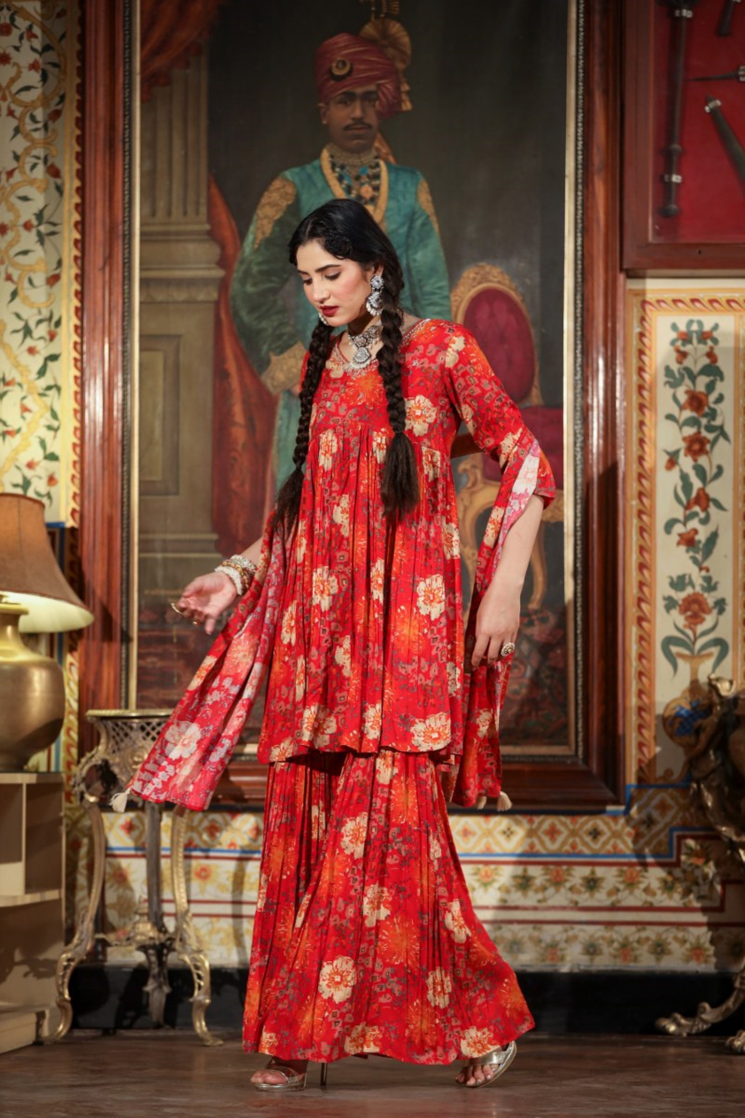 Classy Rayon Printed Sharara Set