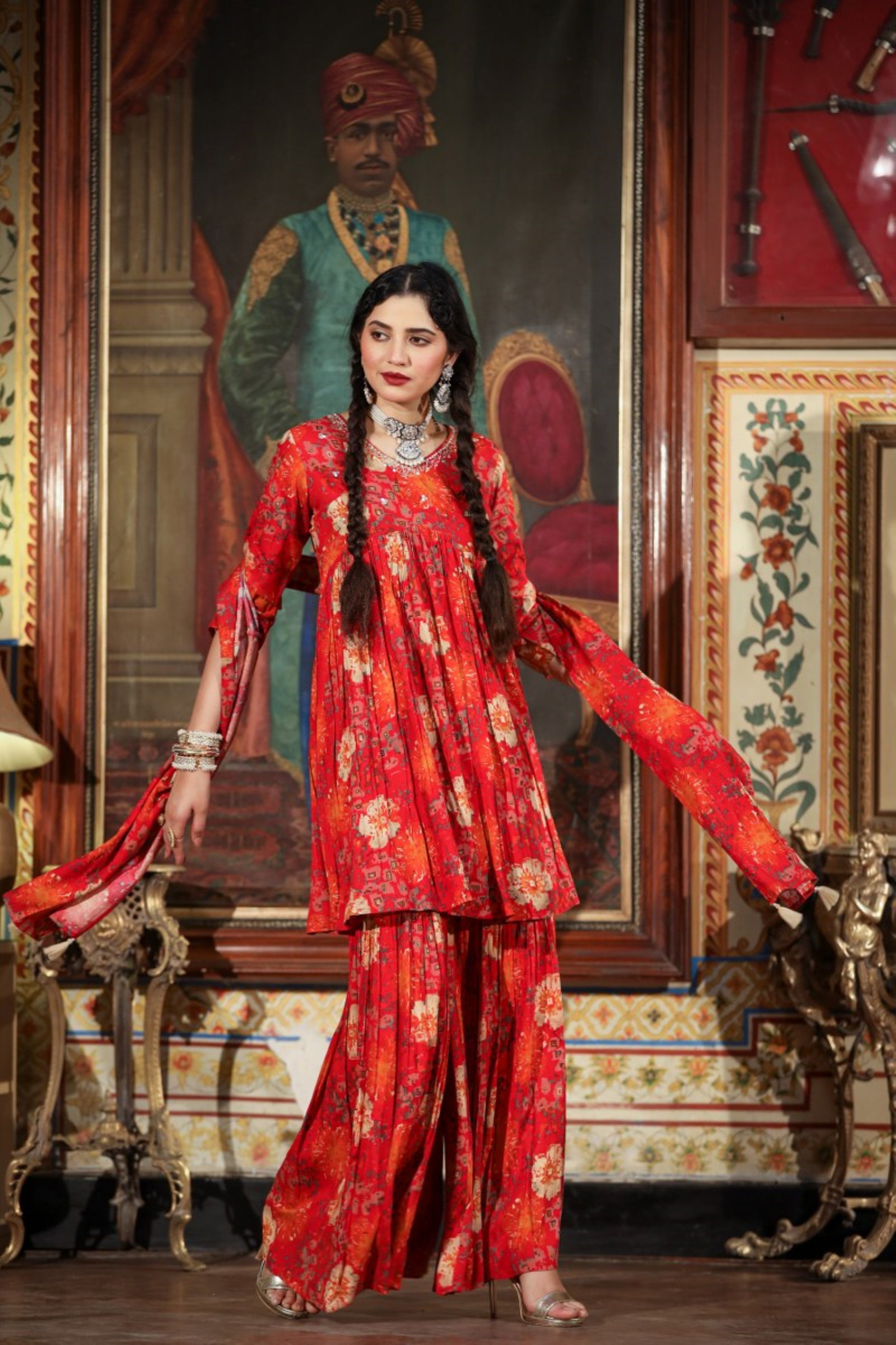 Classy Rayon Printed Sharara Set