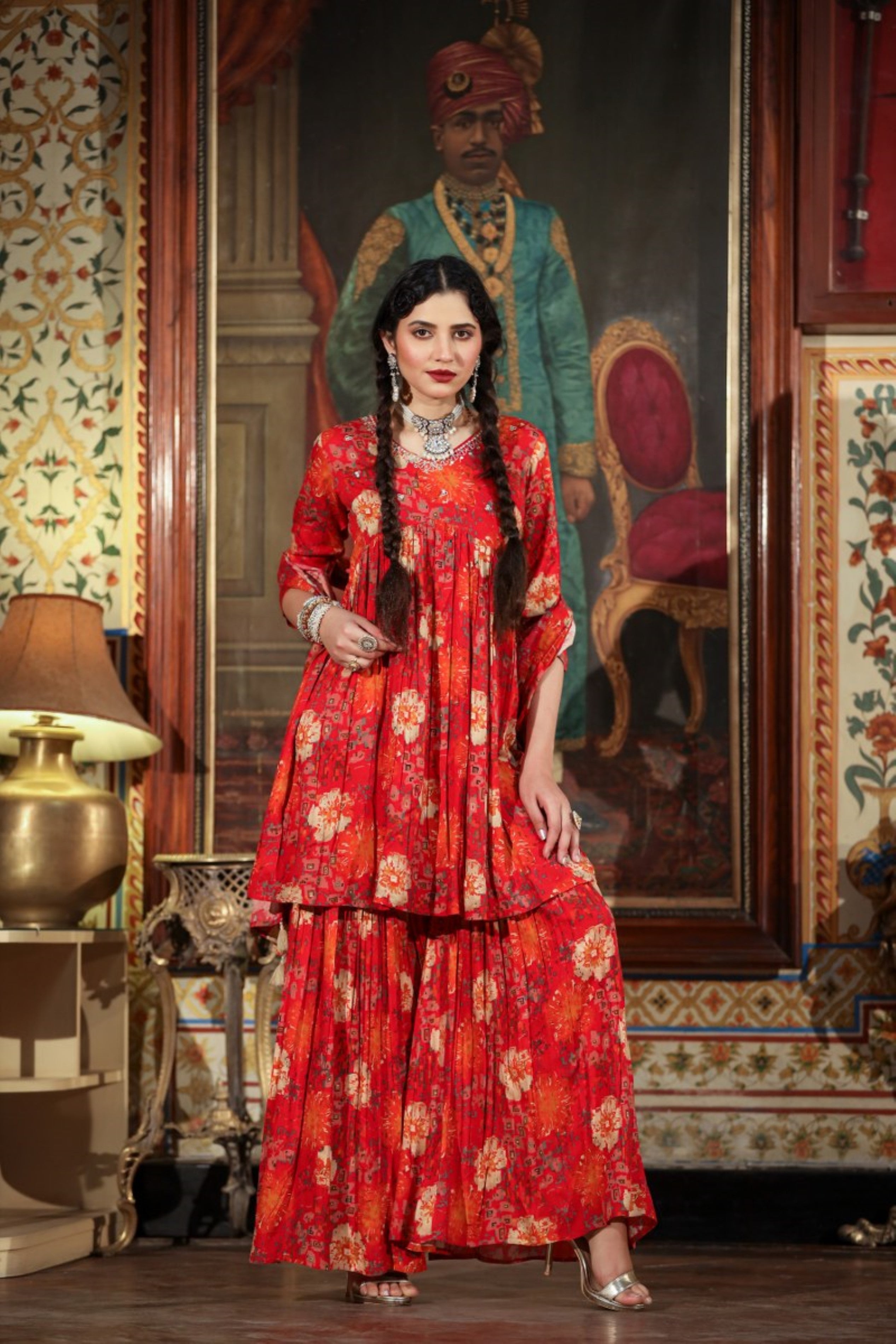 Classy Rayon Printed Sharara Set