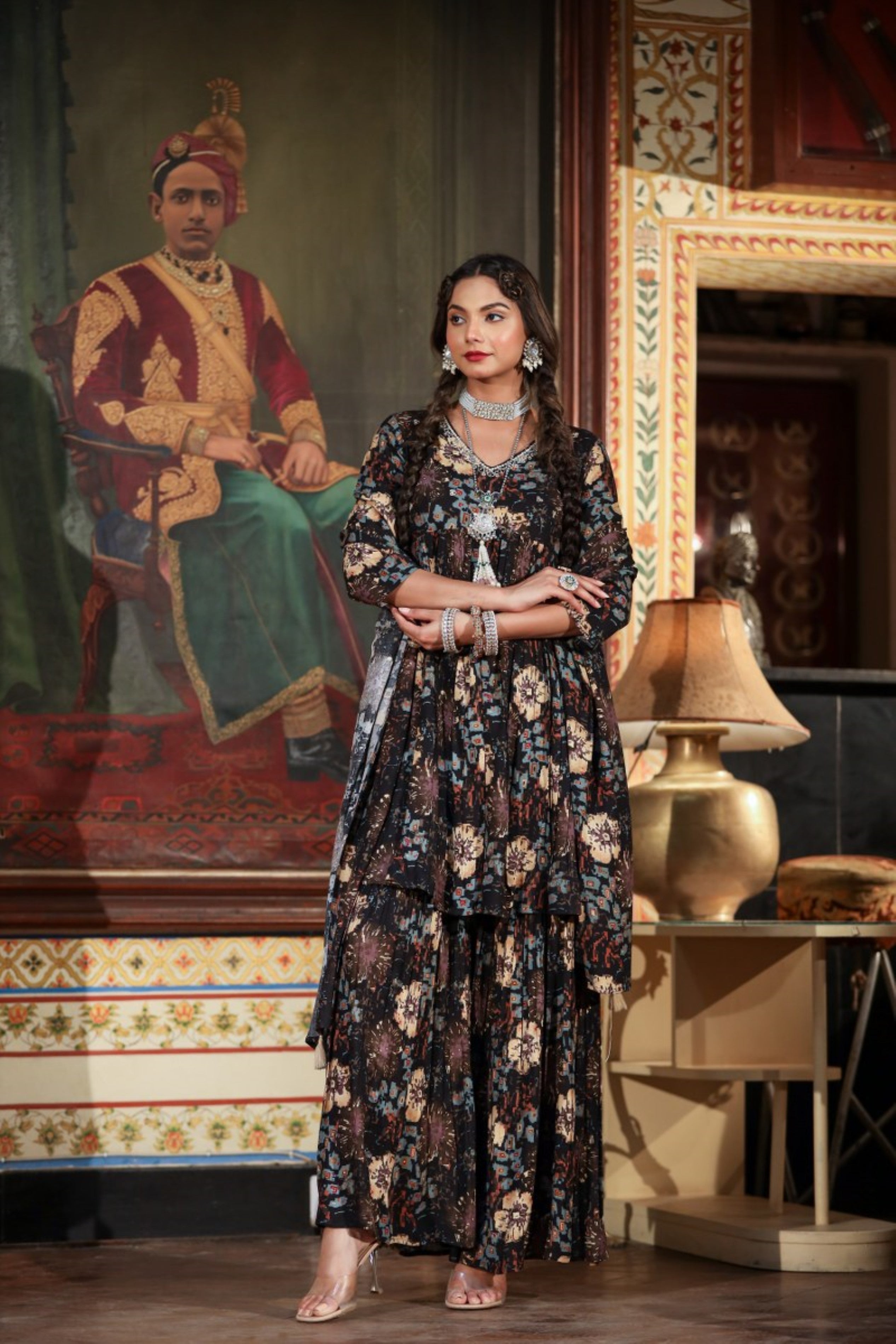 Classy Rayon Printed Sharara Set