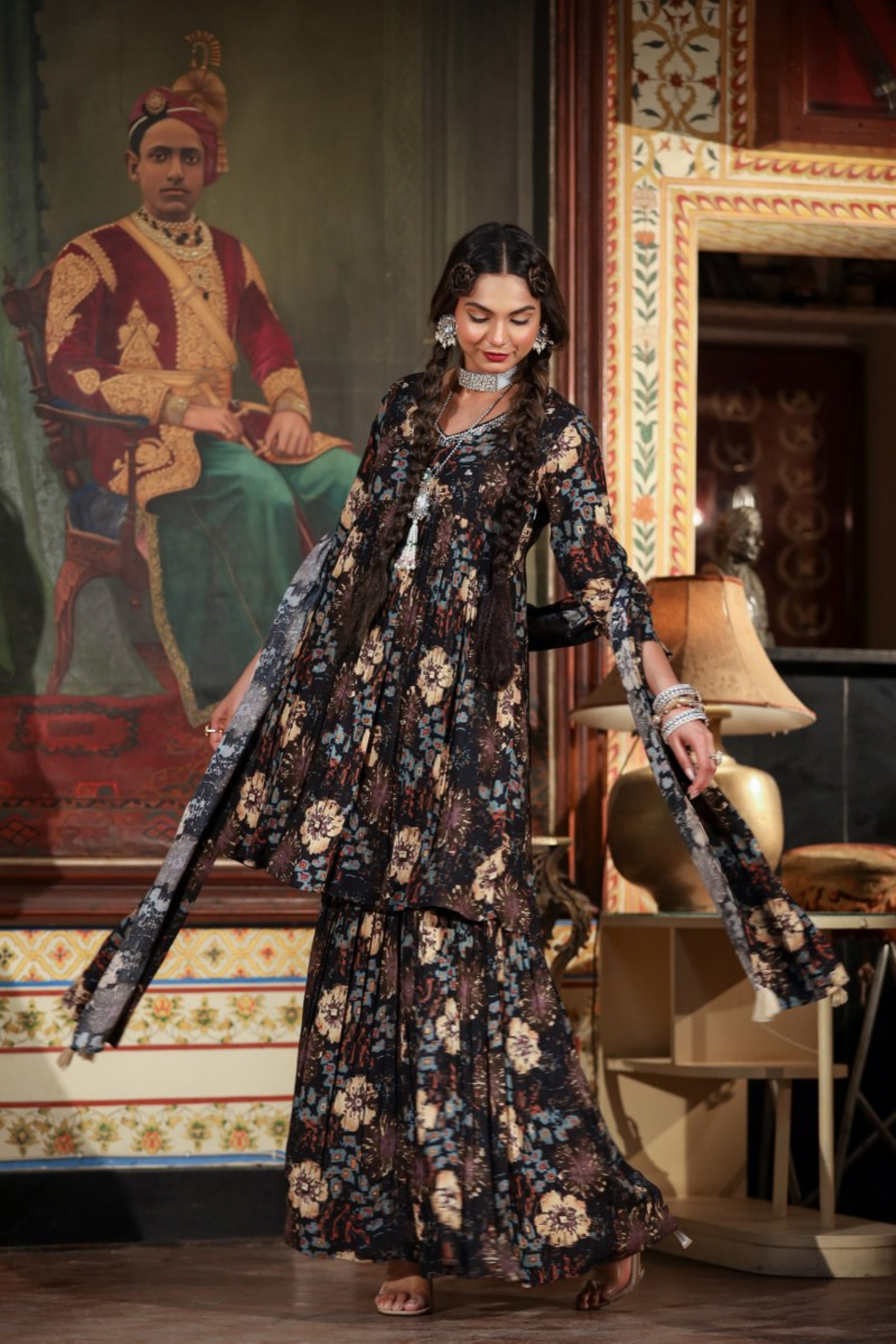 Classy Rayon Printed Sharara Set