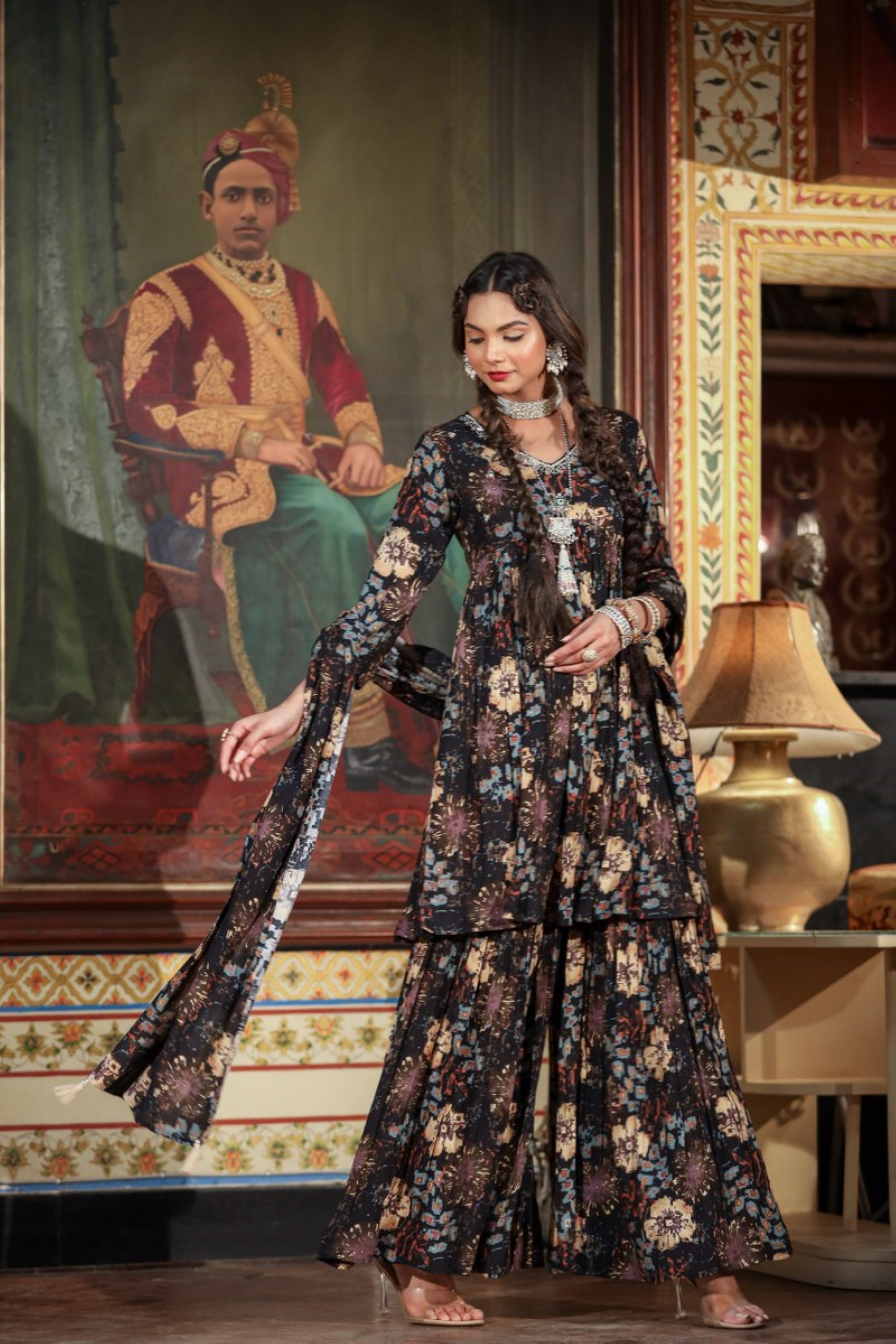 Classy Rayon Printed Sharara Set