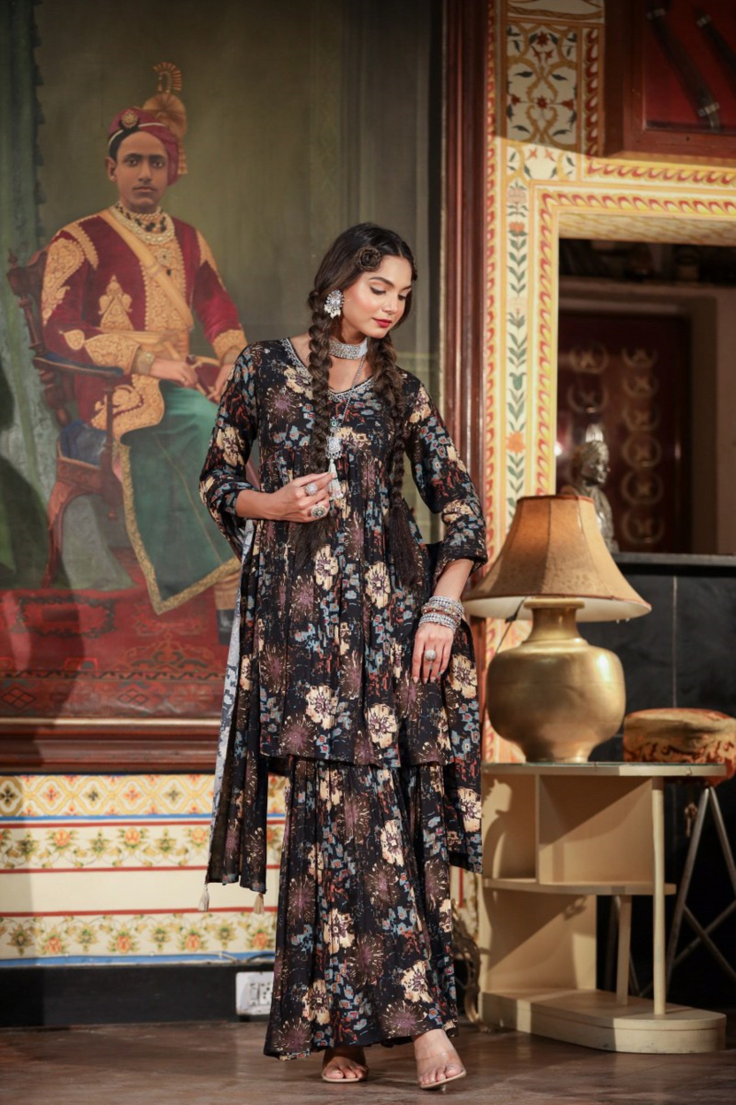 Classy Rayon Printed Sharara Set