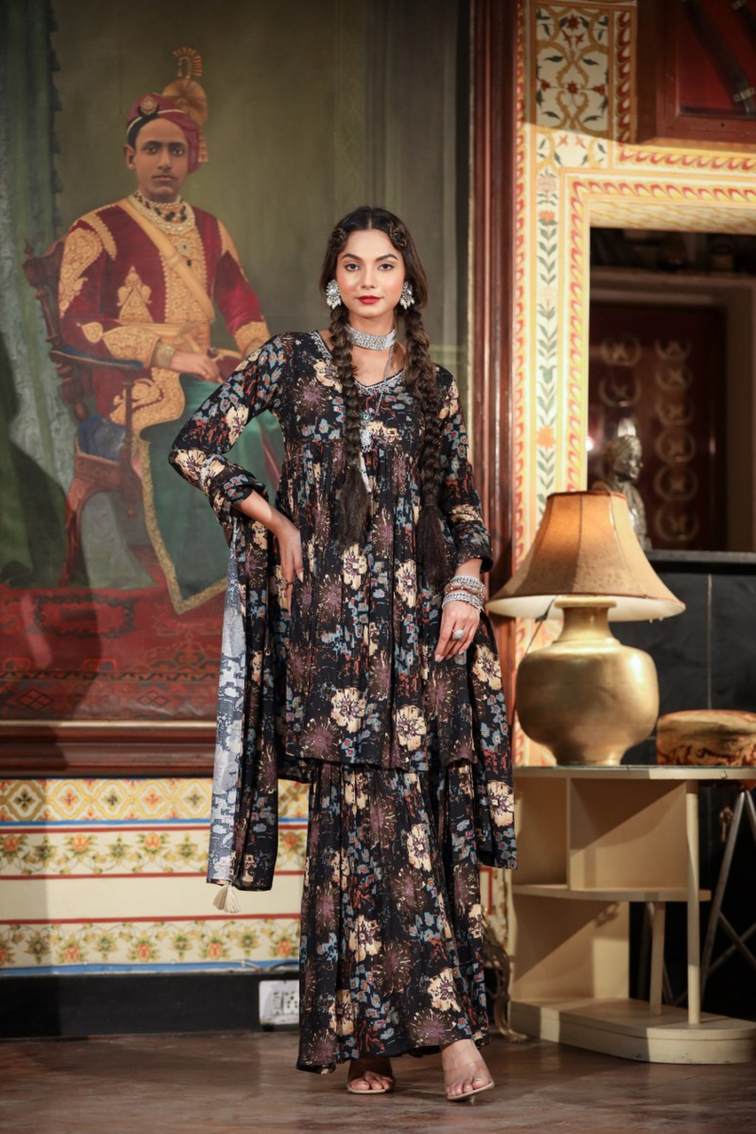 Classy Rayon Printed Sharara Set