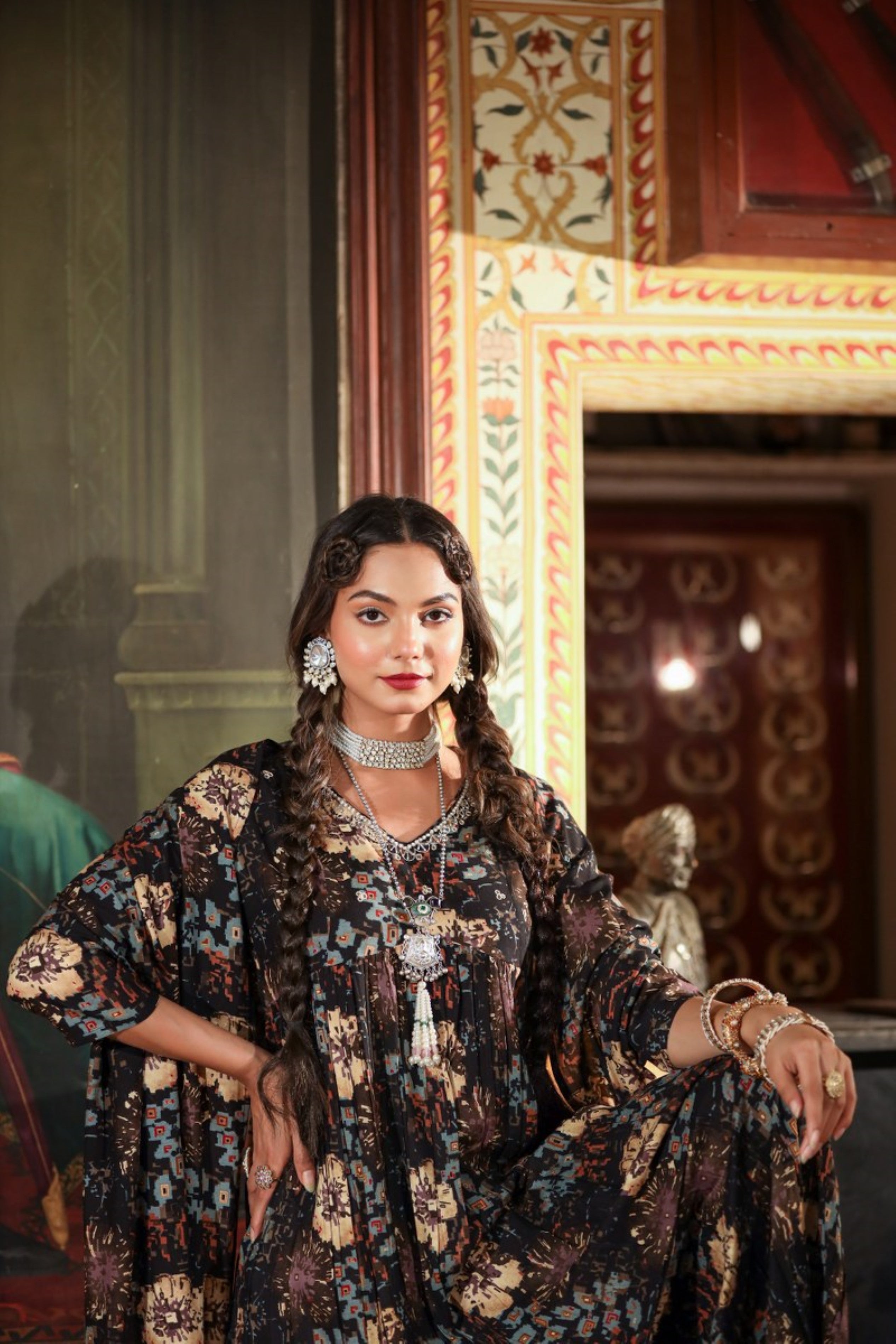 Classy Rayon Printed Sharara Set