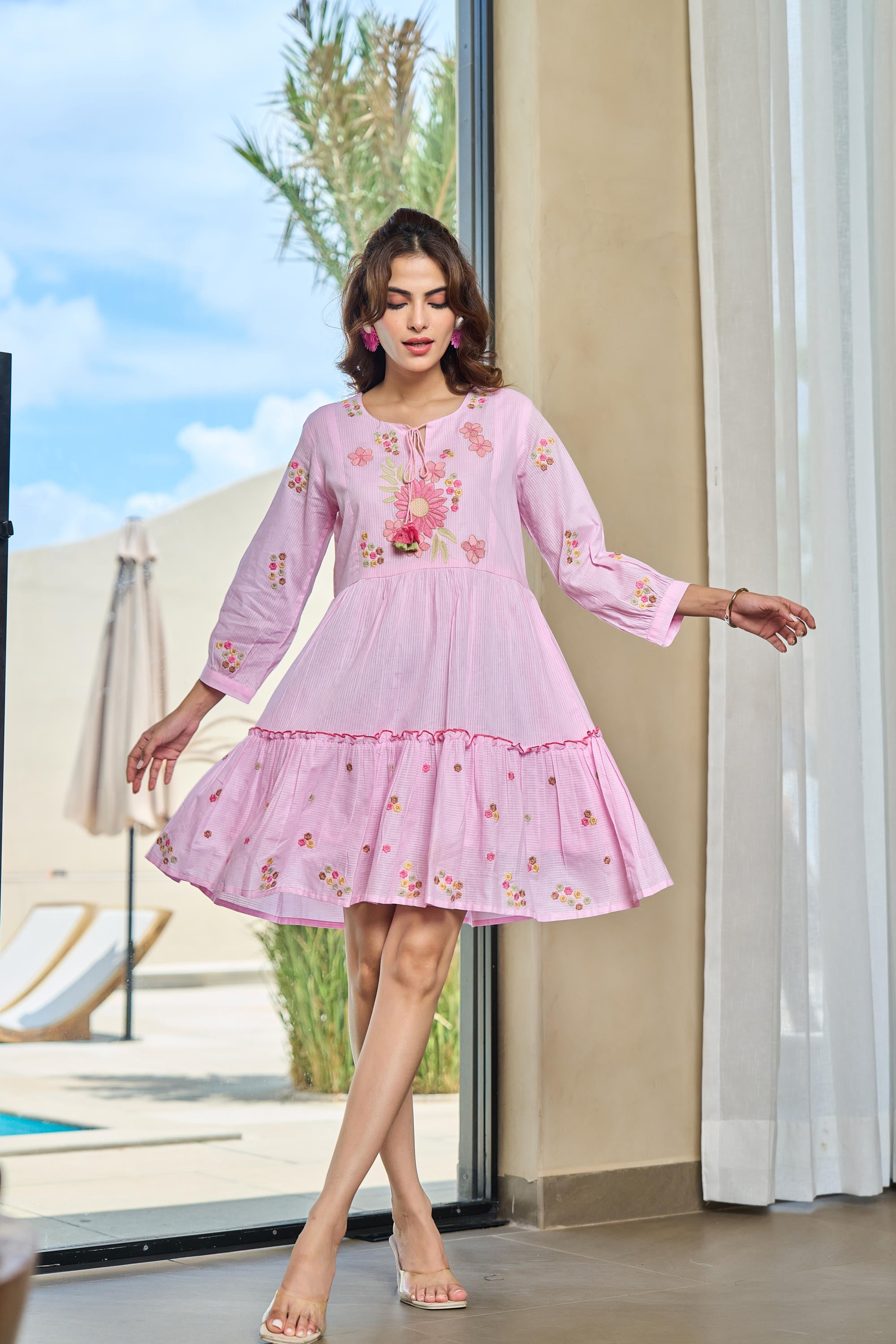 Limited Edition Embroidery Shorts Dress