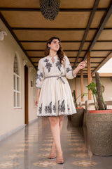 BOHEMIAN EMBROIDERED SHORT DRESS